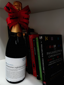 Bottle of bubbly to celebrate Raul's 1st first author publication!